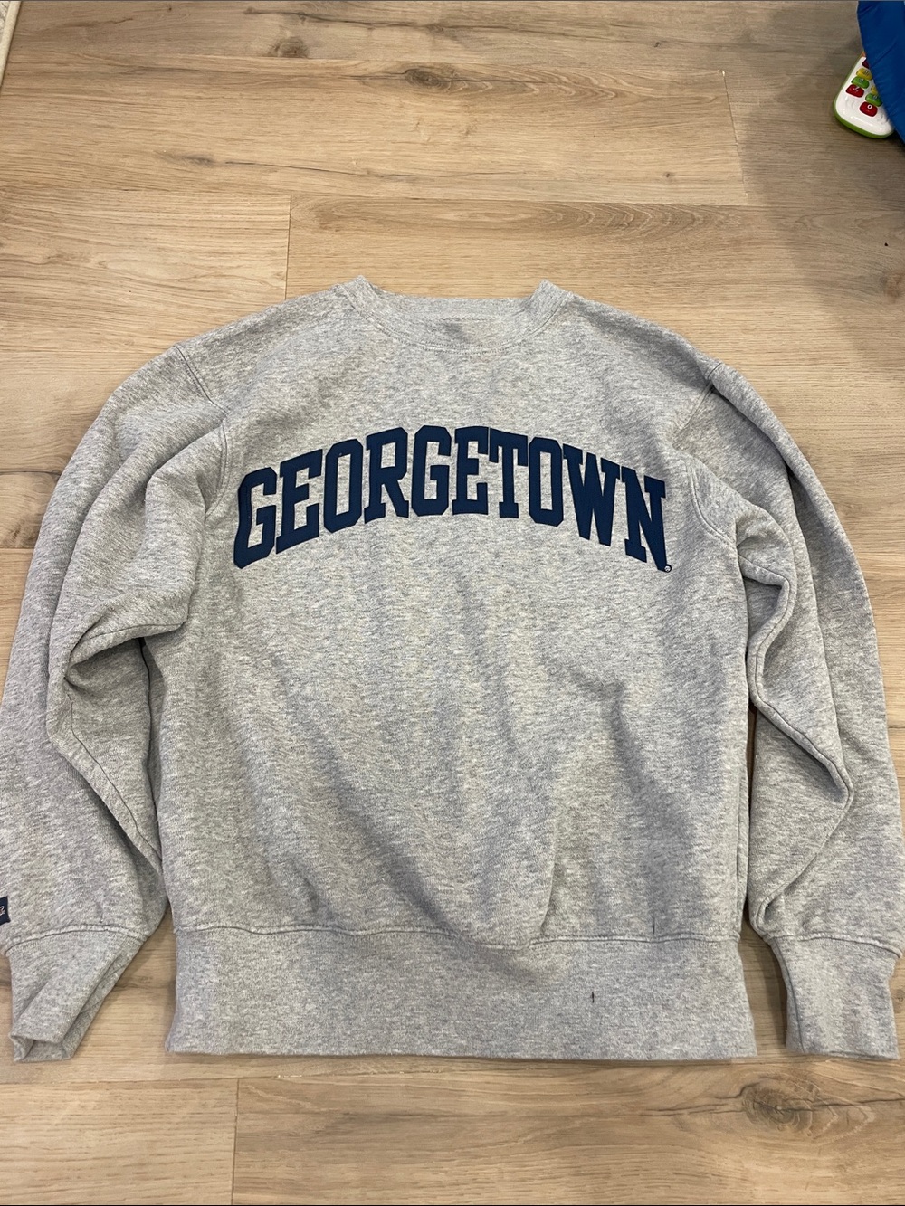 Jansport Gray Crewneck Sweatshirt with Navy Georgetown Logo